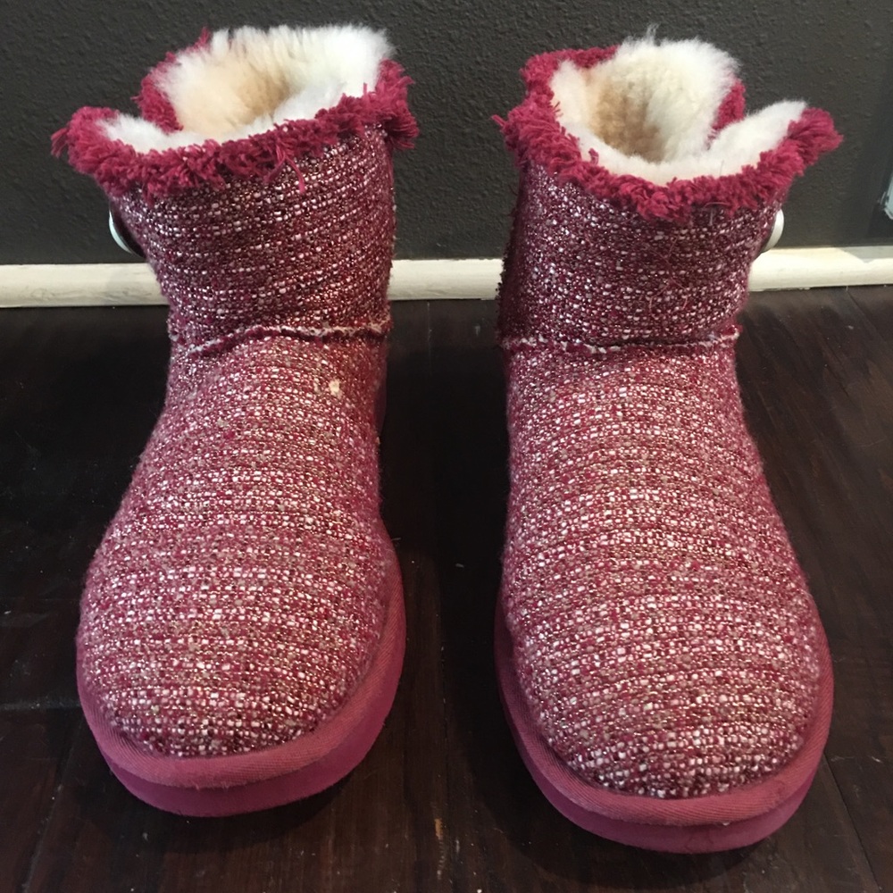 Sparkly pink UGG boots